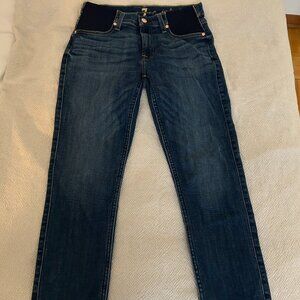 7 For All Mankind Josefina Boyfriend Maternity Jeans Size 27